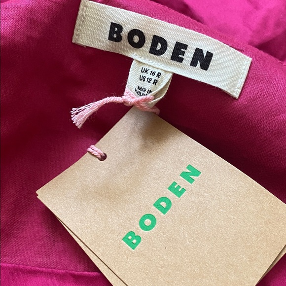 NWT BODEN Deep Tier Fit & Flare Dress size 12 color Cherry Jam - Picture 2 of 9